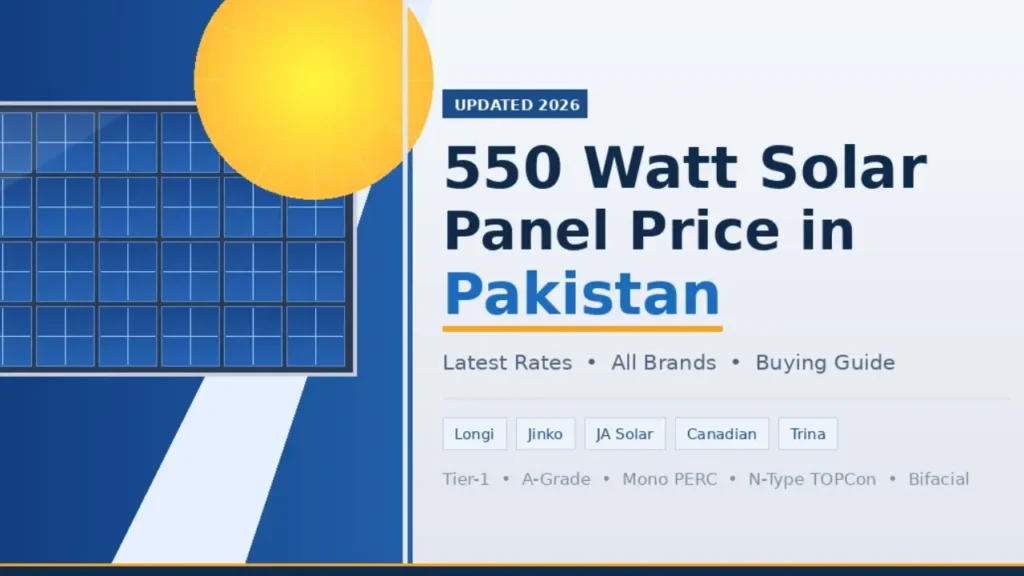 550 Watt Solar Panel Price in Pakistan 2026